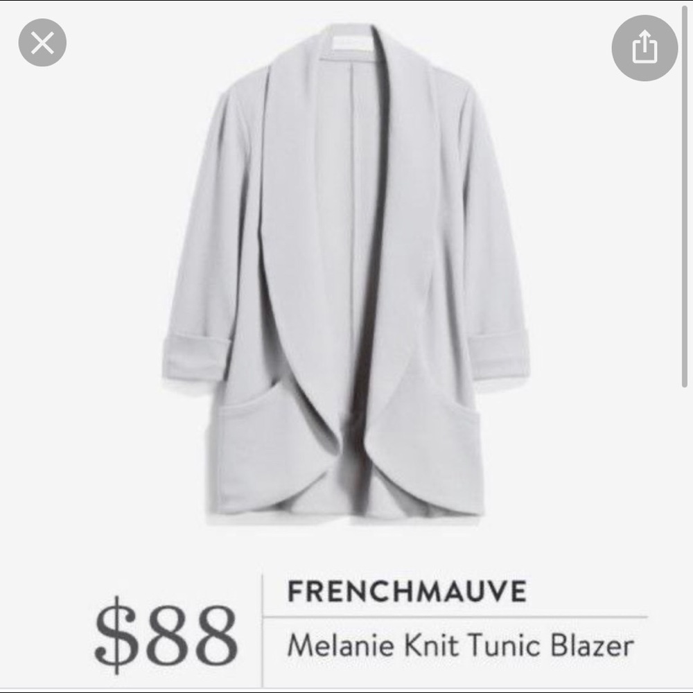 French Mauve tunic blazer